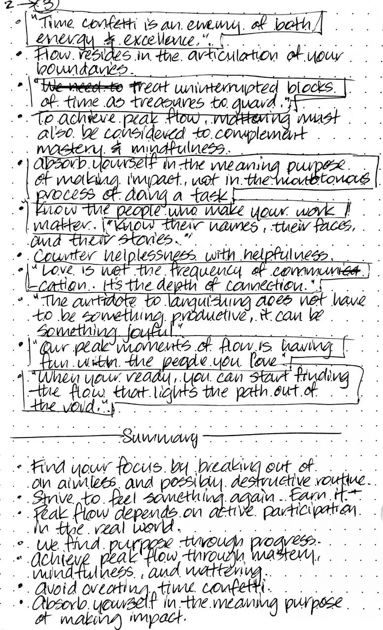 How to stop languishing and start finding flow - Notes