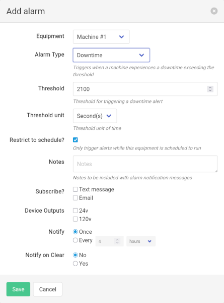 Alarms - Caddis Documentation