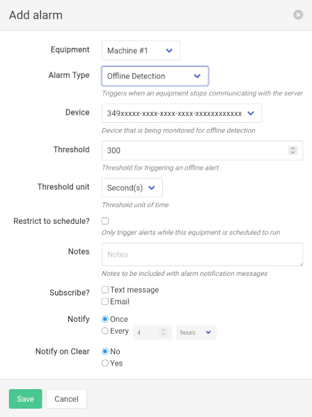 Alarms - Caddis Documentation