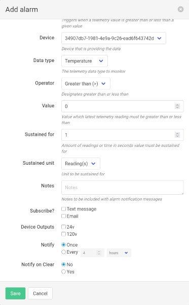 Alarms - Caddis Documentation