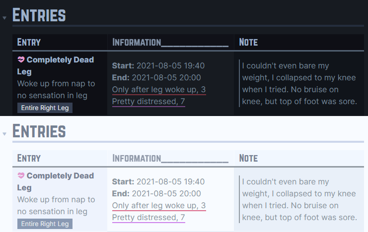 Setup-Journal - Conditions Log DV.png